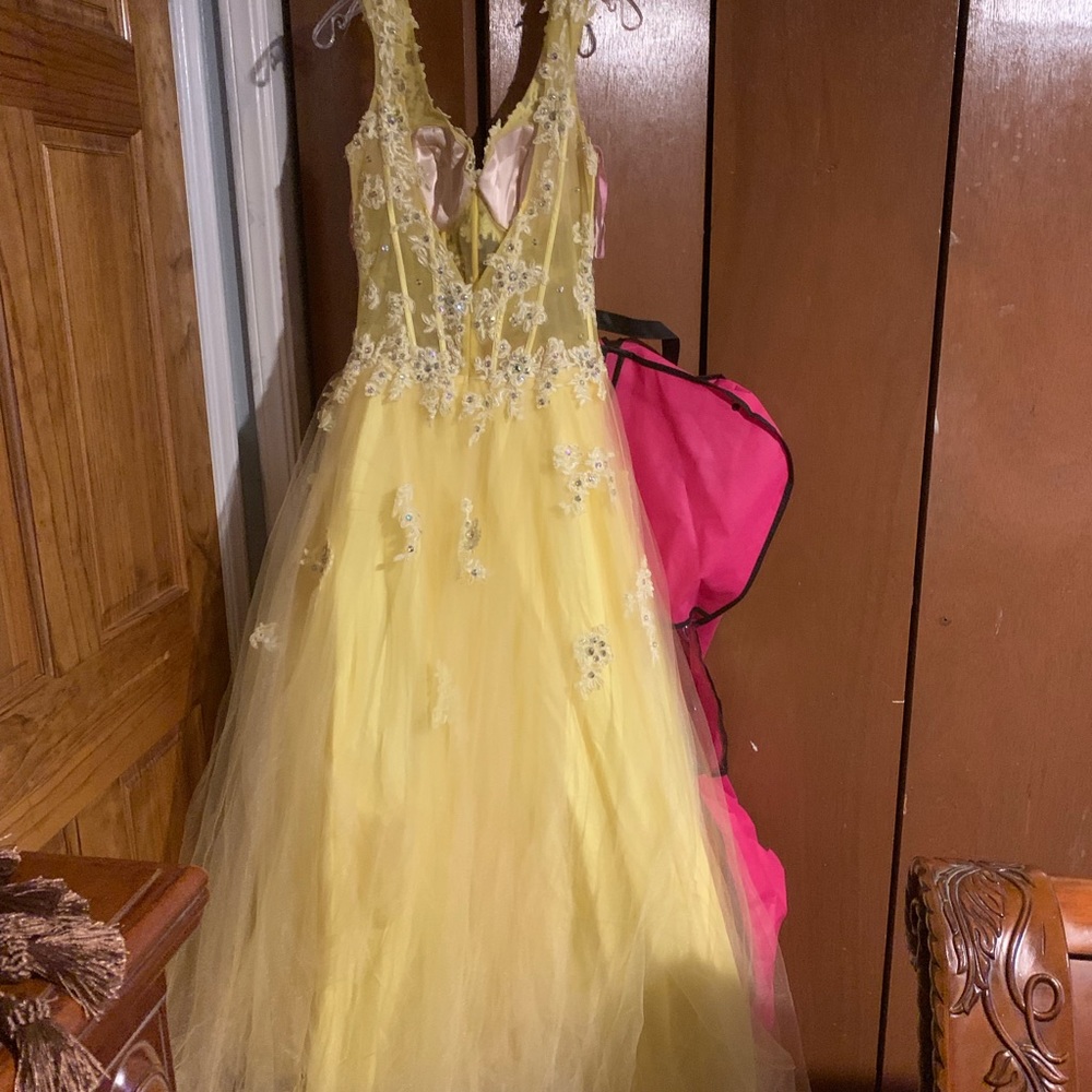 Yellow Prom Dress - Picture 3 of 4